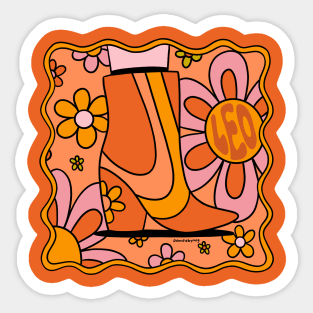 Leo Groovy Boot Sticker